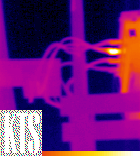 IR image of a hot connection on a transformer