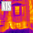 IR image of building showing warm exterior foundation