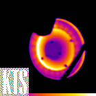IR image of disk brake with alignment problem